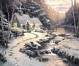 Thomas Kinkade Evening Glow painting